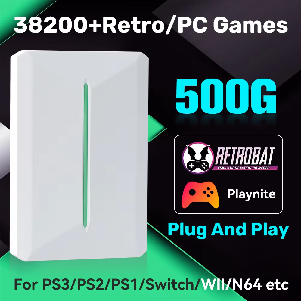 Gaming Console Ps3 - JMachen PR500G Retro Game Hard Drive
