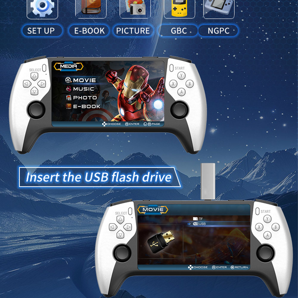 2026 New SF3500 5 Inch Handhel - Gaming Console Retro Handheld recension och pris