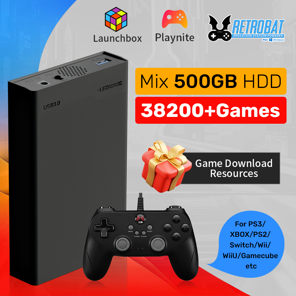 500GB Gaming HDD Retrobat & La - Gaming Console Os recension och pris