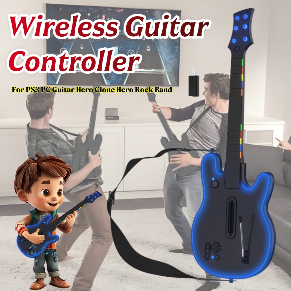 Wireless Guitar Controller wit - Gaming Console Ps3 recension och pris