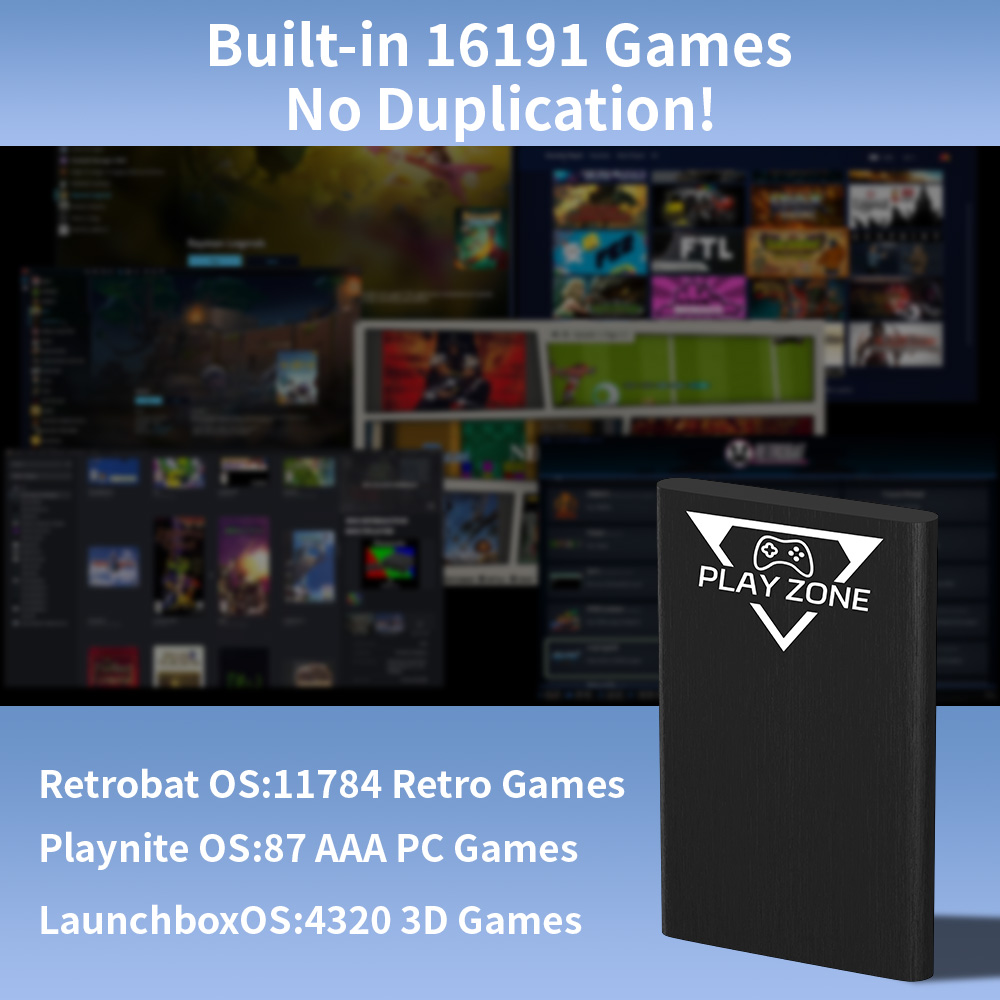 Play Zone 1TB Portable Gaming  - Gaming Console Game Zone recension och pris