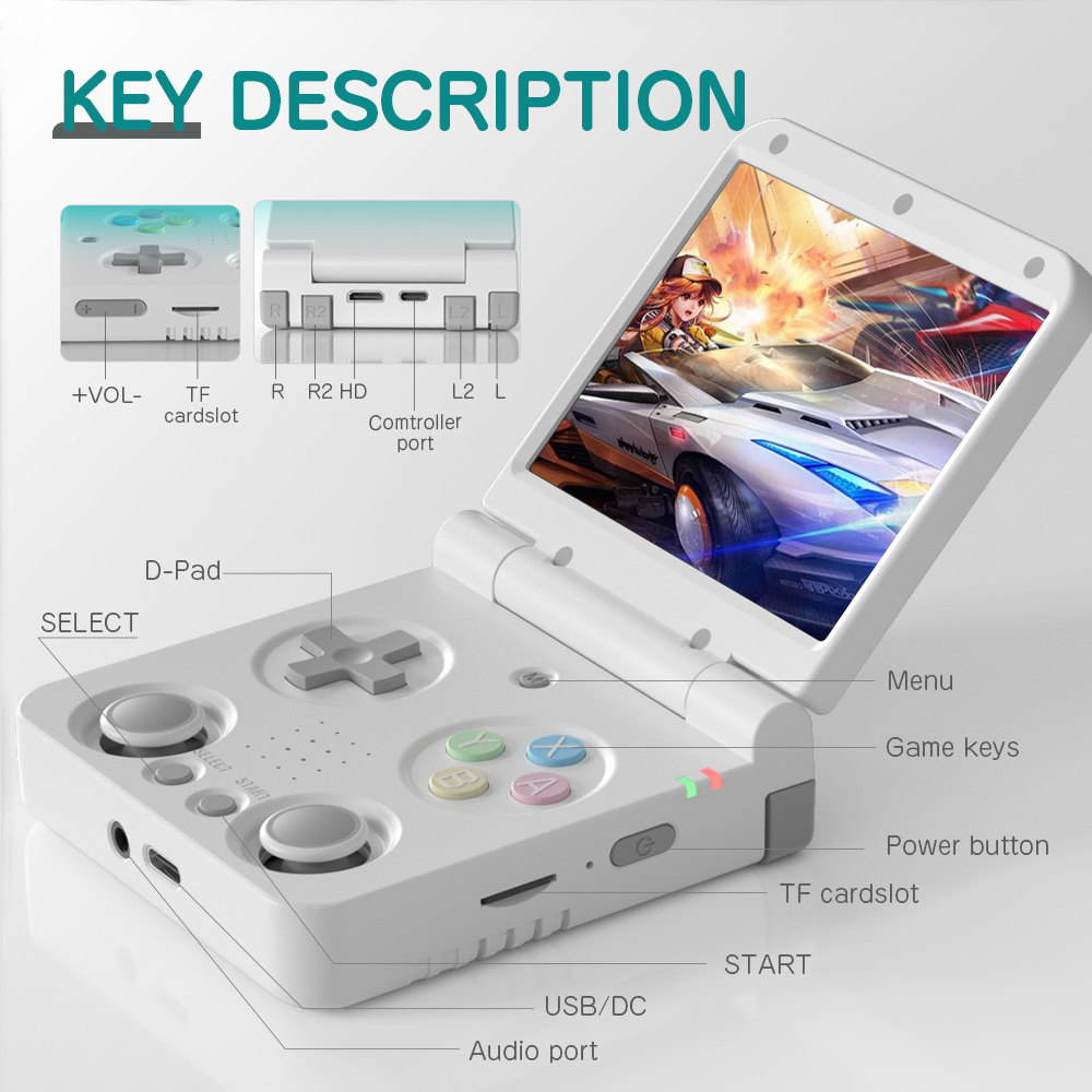 MIYOO FLIP V2 Handheld Game Pl - Gaming Console Os recension och pris