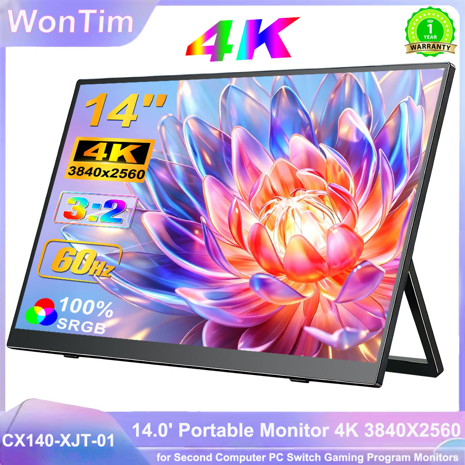 WonTim 14' 4K Portable Monitor - Gaming Console Connect With Phone recension och pris